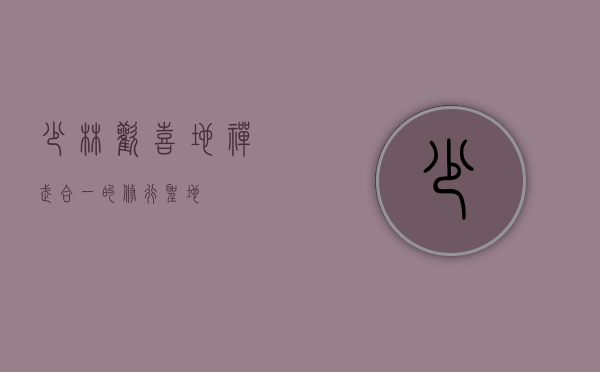 少林欢喜地，禅武合一的修行圣地