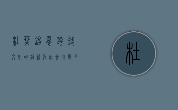 杜叶锡恩，跨越文化的桥梁与社会的变革者