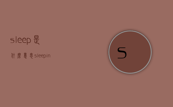 sleep是什么意思（sleeping是什么意思）