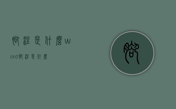 脚注是什么（word脚注是什么）