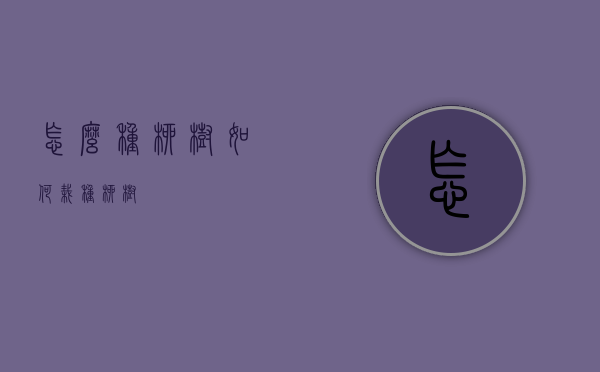 怎么种柳树（如何栽种柳树）