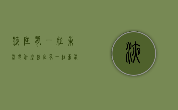 液底有一粒东西是什么（液底有一粒东西是什么原因）