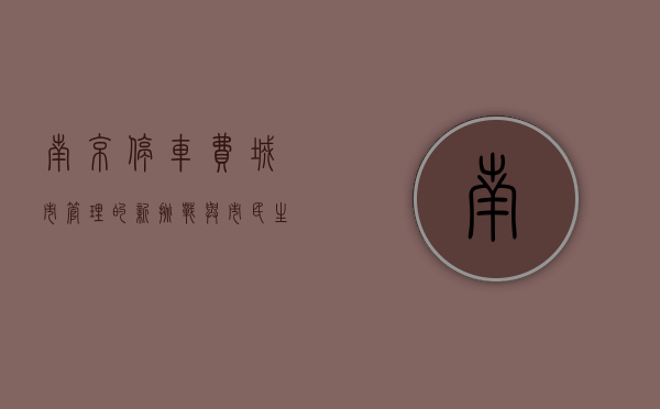 南京停车费，城市管理的新挑战与市民生活的微妙变化