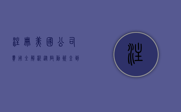 注册美国公司费用全解析，从启动资金到持续运营的成本指南
