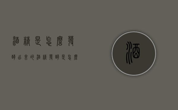 酒精是怎么发酵出来的（酒精发酵是怎么回事）