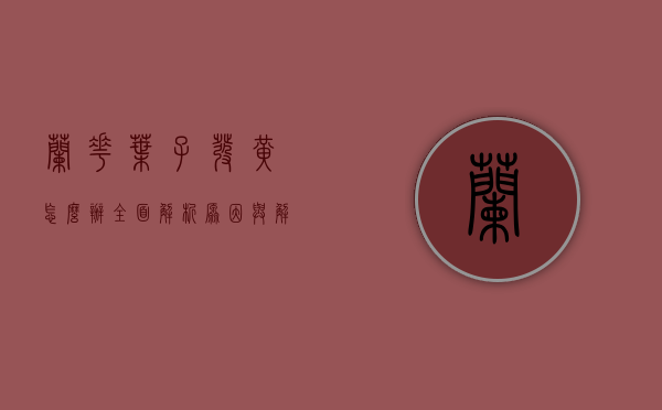 兰花叶子发黄怎么办？全面解析原因与解决方案