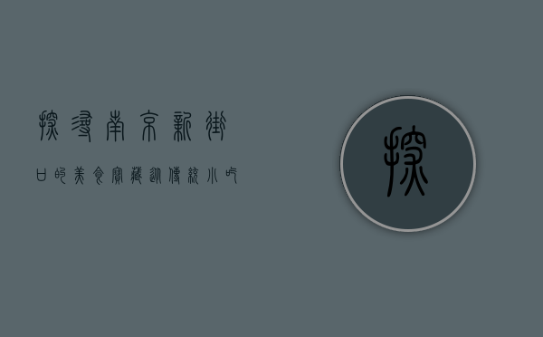 探寻南京新街口的美食宝藏，从传统小吃到网红餐厅，一网打尽！