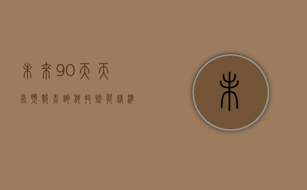 未来90天天气预报查询，科技赋能，精准预测，助力生活与决策