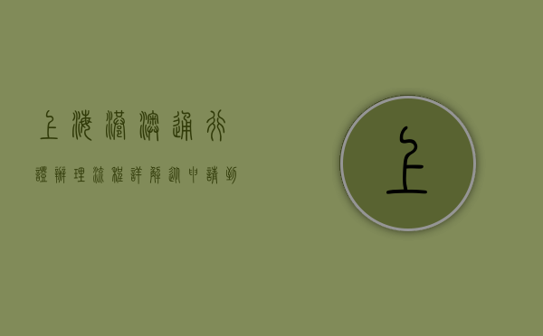 上海港澳通行证办理流程详解，从申请到领取的完整指南