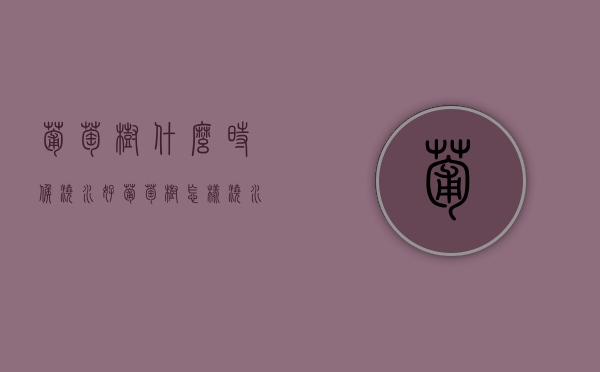 葡萄树什么时候浇水好，葡萄树怎样浇水（葡萄树苗栽培之后什么时候浇水好）