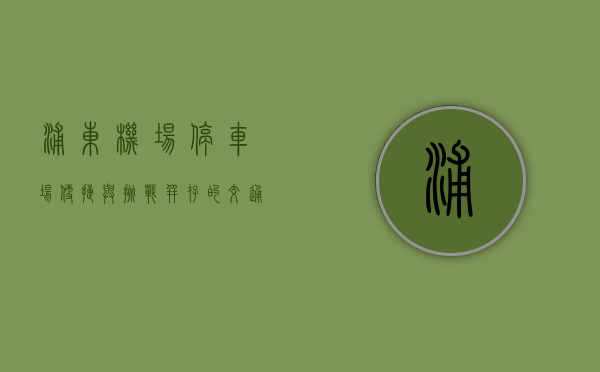 浦东机场停车场，便捷与挑战并存的交通枢纽