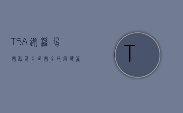 TSA，从机场安检到全球安全的守护者
