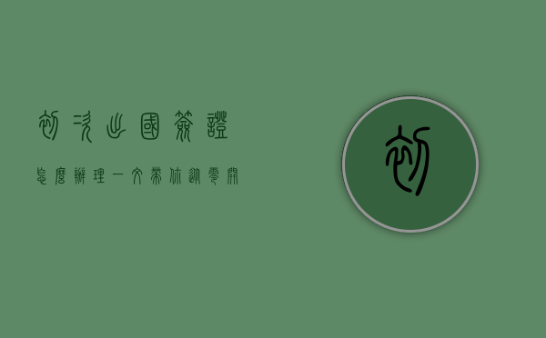 初次出国签证怎么办理？一文带你从零开始搞定签证流程