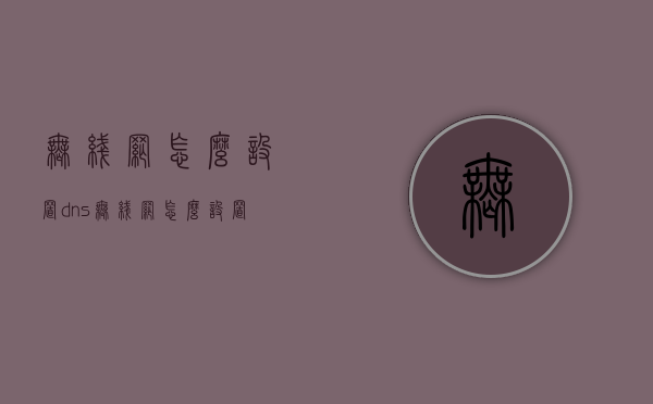 无线网怎么设置dns（无线网怎么设置几个人用）
