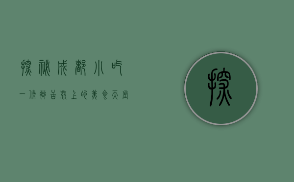 探秘成都小吃一条街，舌尖上的美食天堂