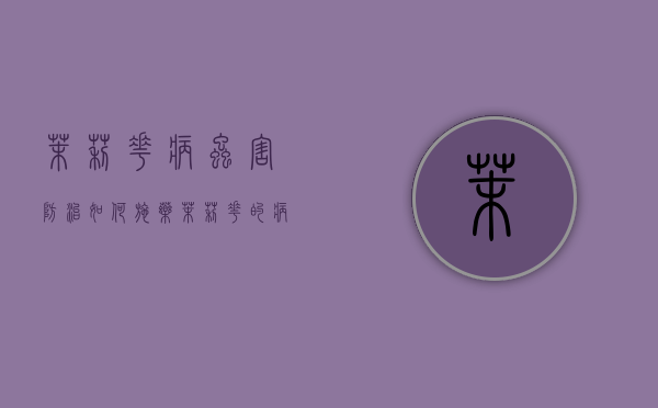 茉莉花病虫害防治，如何施药？（茉莉花的病虫害图解,怎么防治）