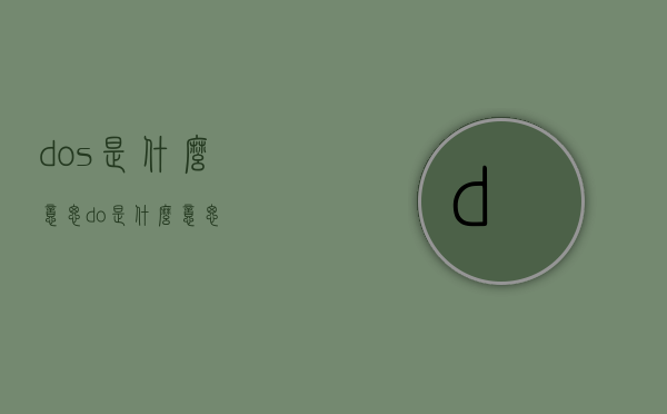 dos是什么意思（do是什么意思）