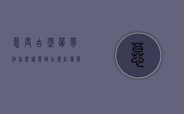 慕度古堡葡萄酒怎么样（慕醇古堡红葡萄酒好不好）