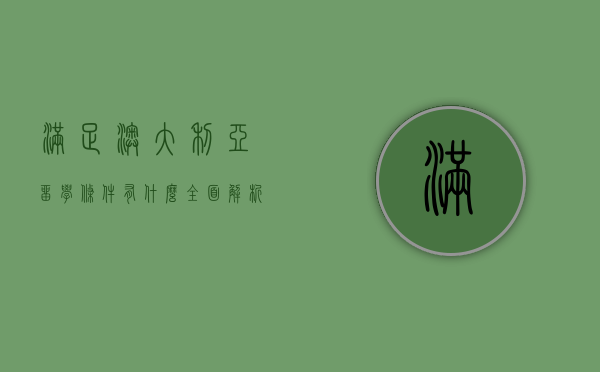 满足澳大利亚留学条件有什么？全面解析留学申请要求
