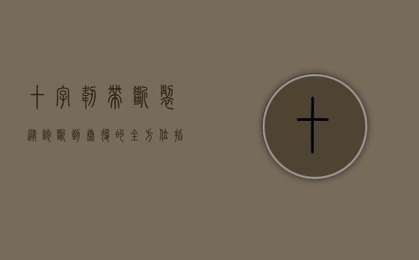 十字韧带断裂，从诊断到康复的全方位指南