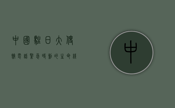 中国驻日大使馆电话，紧急时刻的生命线与日常服务的桥梁