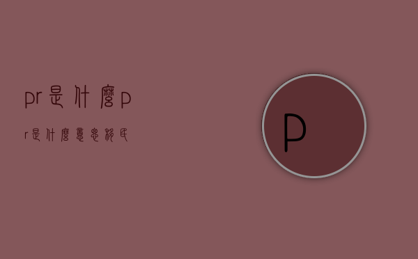 pr是什么（pr是什么意思移民）