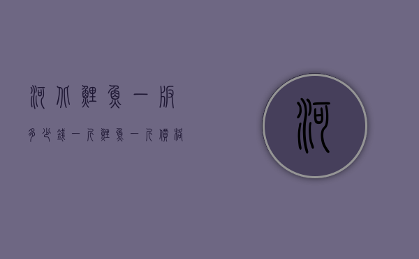 河北鲤鱼一板多少钱一斤（鲤鱼一斤价格）