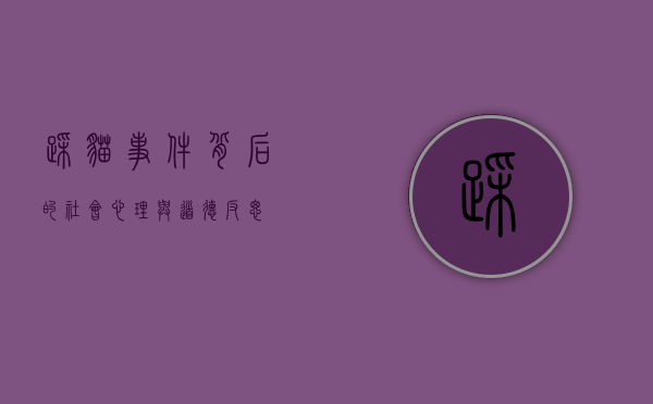 踩猫事件背后的社会心理与道德反思
