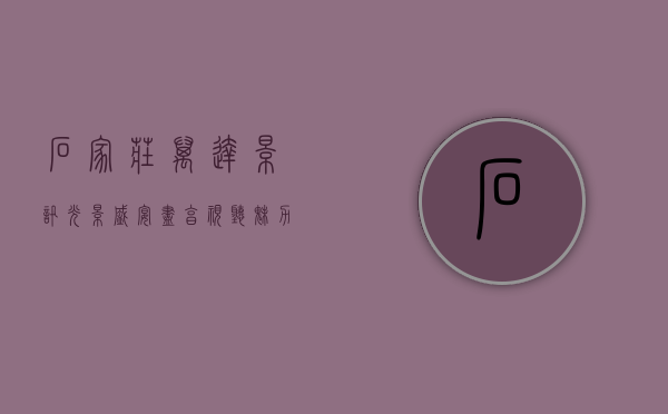 石家庄万达影讯，光影盛宴，尽享视听魅力