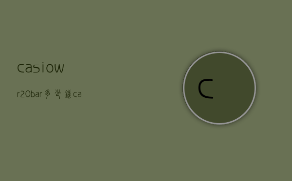 casiowr20bar多少钱（casio wr10bar市场价格）