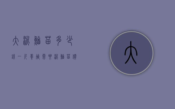 大泥鳅苗多少钱一斤养殖需要（泥鳅苗价格）