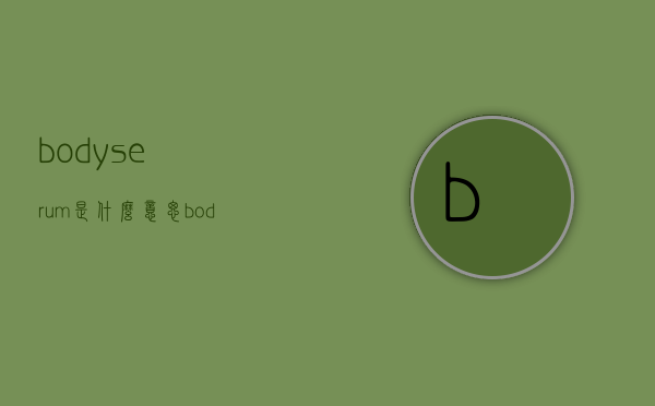 bodyserum是什么意思（body 是什么意思?）
