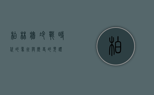 柏林墙，冷战时代的象征与历史的见证
