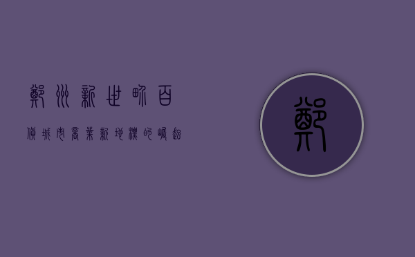 郑州新世界百货，城市商业新地标的崛起与发展