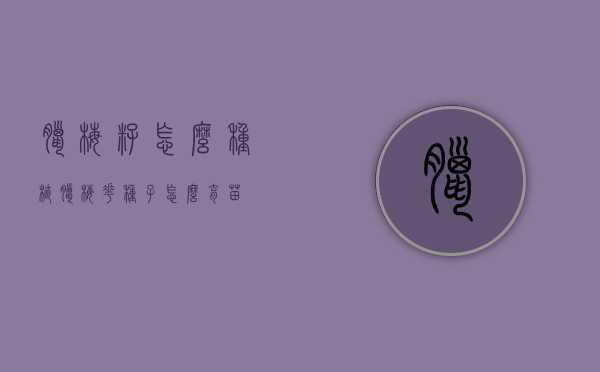 腊梅籽怎么种植（腊梅花种子怎么育苗）