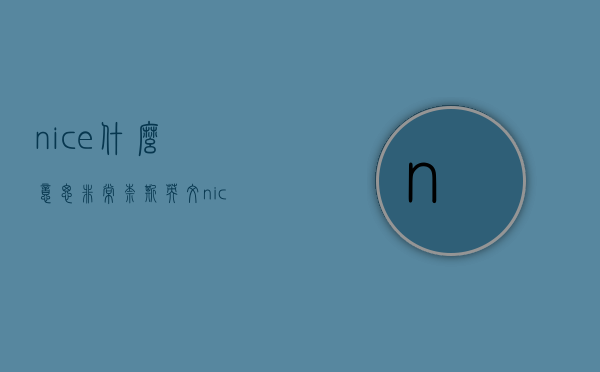 nice什么意思（非常奈斯英文nice什么意思）
