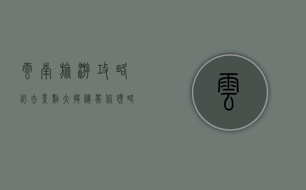 云南旅游攻略，必去景点大揭秘，带你领略彩云之南的绝美风光