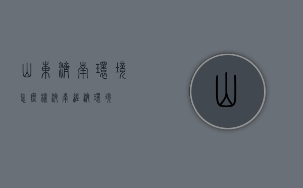 山东济南环境怎么样（济南经济环境）
