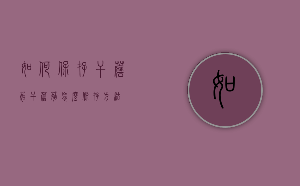 如何保存干蘑菇（干蘑菇怎么保存方法）