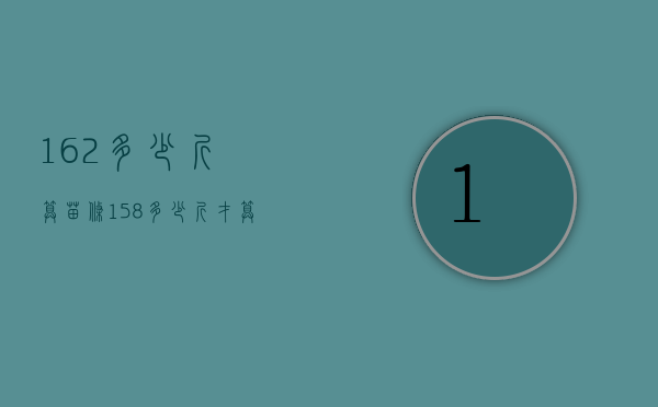162多少斤算苗条（158多少斤才算苗条）