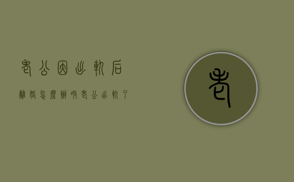 老公因出轨后离婚怎么办呀（老公出轨了如何离婚）
