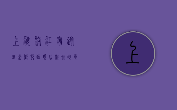 上海浦江镇，从田园乡村到现代新城的华丽蜕变