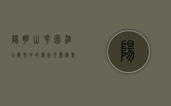 阳明山花园酒店，都市中的绿洲，心灵栖息的圣地