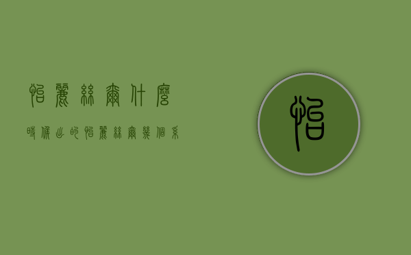怡丽丝尔什么时候出的（怡丽丝尔几个系列）