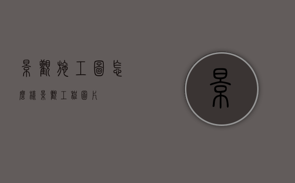 景观施工图怎么样（景观工程图片）