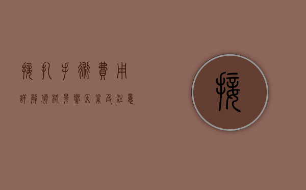 接扎手术费用详解，价格、影响因素及注意事项