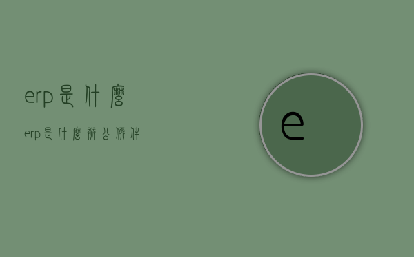 erp是什么（erp是什么办公软件）