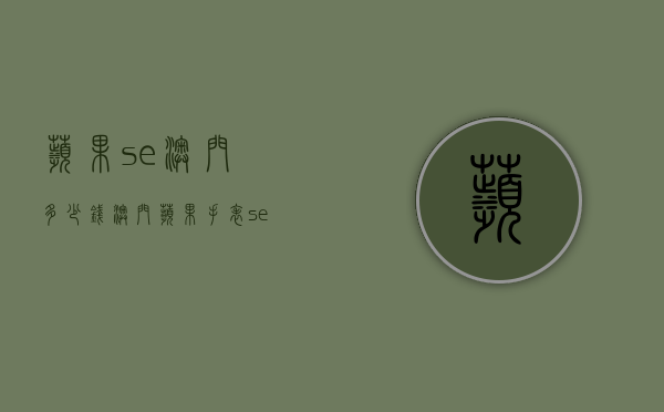 苹果se澳门多少钱（澳门苹果手表se多少钱）