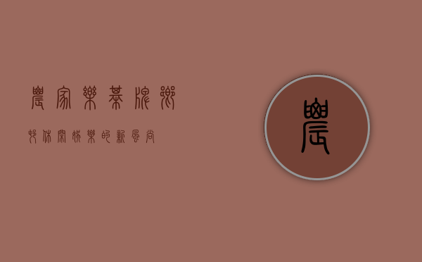 农家乐棋牌，乡村休闲娱乐的新风尚