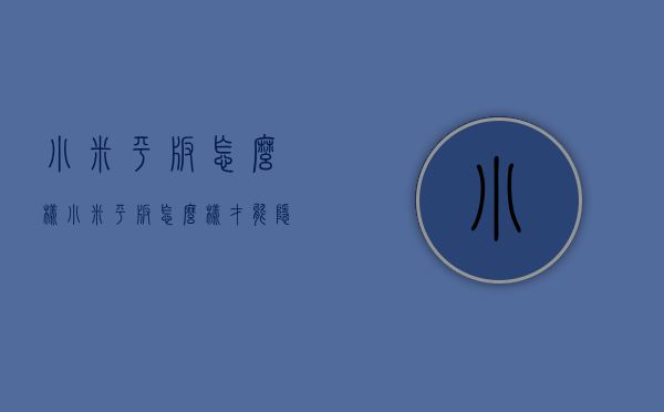 小米平板怎么样（小米平板怎么样才能隐藏游戏不被发现）